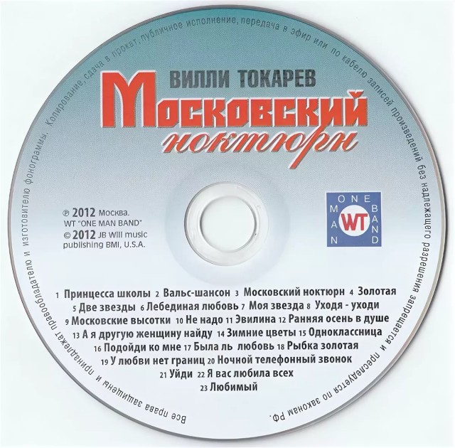 Умер Вилли Токарев