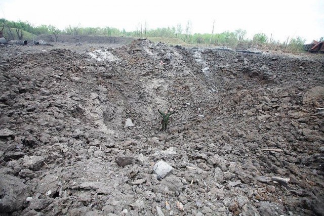Мощнейший взрыв на окраине Донецка 16.06.15