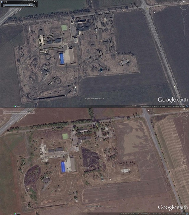GoogleEarth обновил частично карту Донбасса