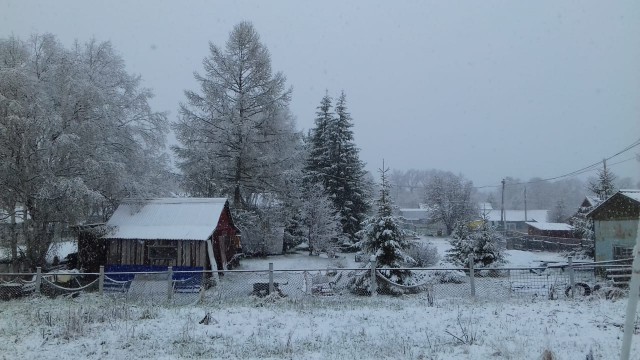 Вот вам, а не лето! В камчатских селах Мильково и Эссо выпал снег