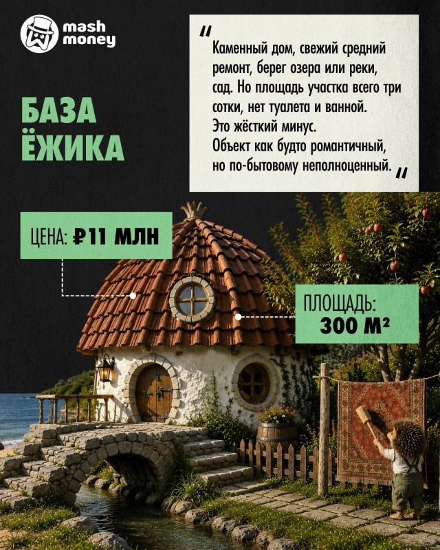Жить в доме как у Смешарика стоит до 28 млн рублей.