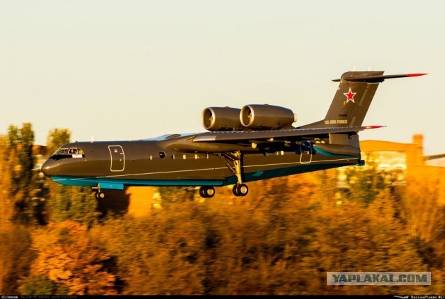 Первый полет Бе-200ПС борт 21, RF-88456 авиации ВМФ РФ на ТАНТК