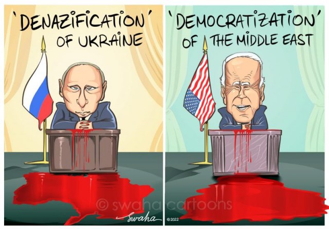 Заграничные сводки карикатурного фронта