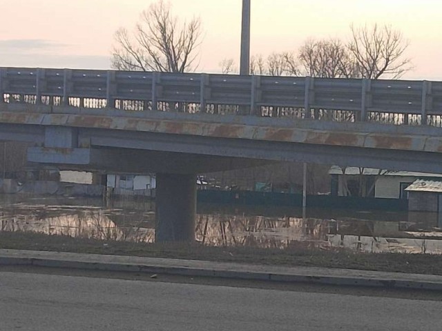 В Оренбурге уровень воды в реке Урал вырос до 872 сантиметров