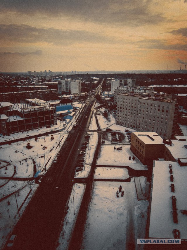Зимняя Тюмень с высоты