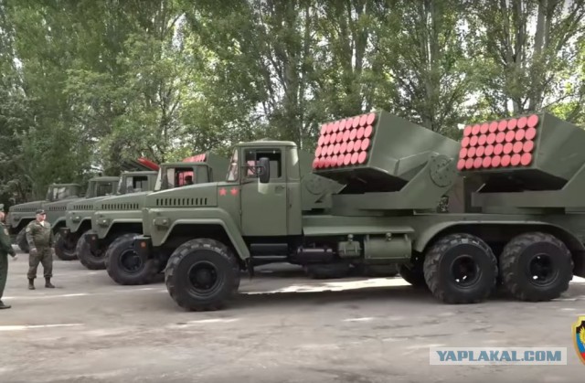 Работа РСЗО "Чебурашка" под Авдеевкой