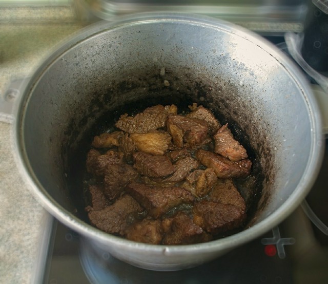 Пряжим мясо