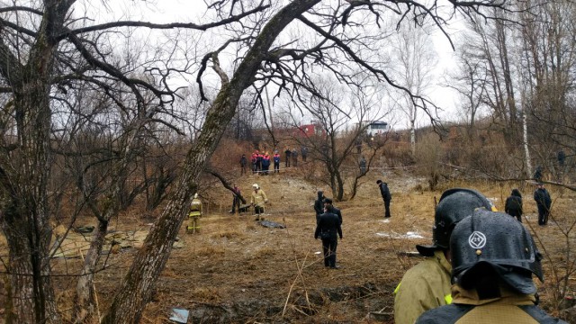 Вертолет Ми-8 упал на одну из улиц Хабаровска