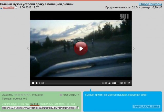 Пьяный мужик устроил драку с Полицией.