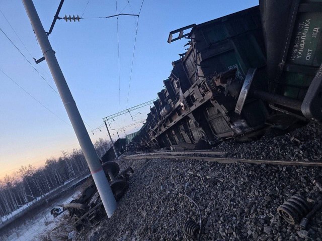 Сход вагонов в Амурской области