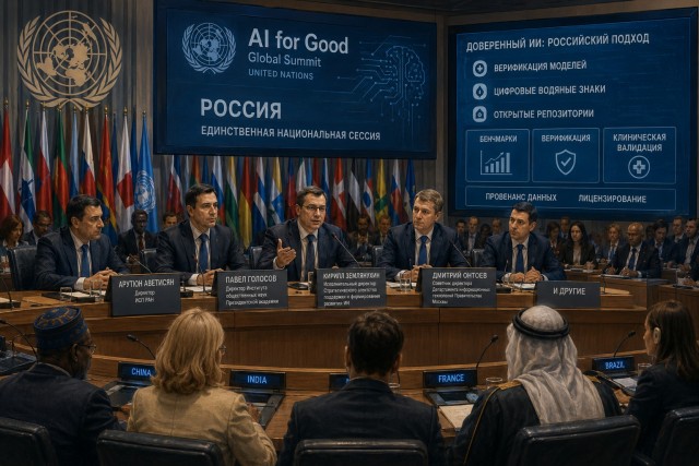 Россия представила единственную национальную сессию на полях Международного диалога по искусственному интеллекту под эгидой ООН