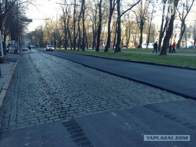 Укладка брусчатки по госзаказу.