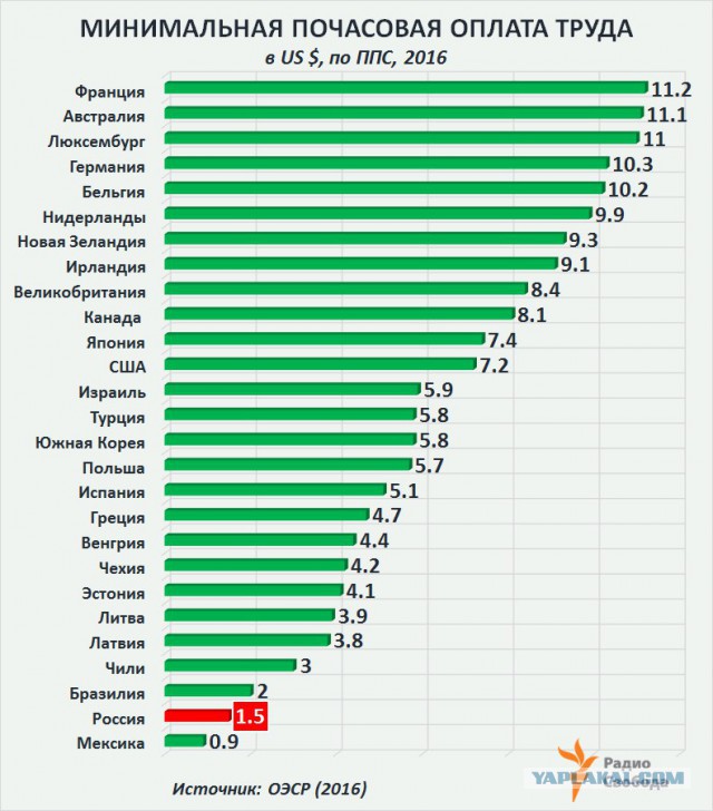 А какой должна быть минимальная зарплата в России?
