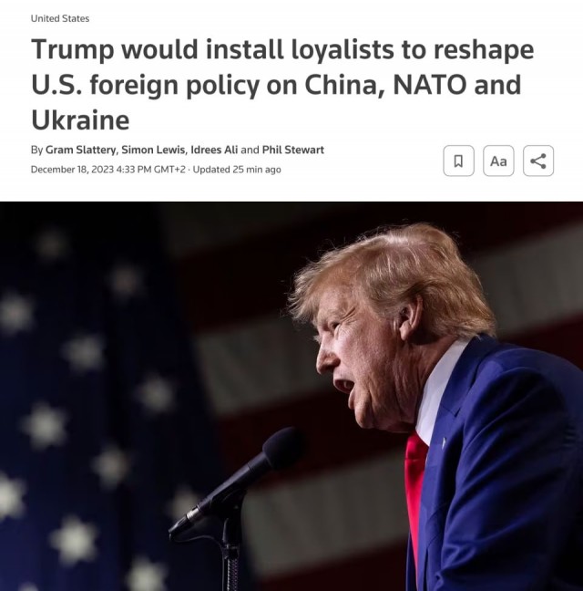 Главные решения Трампа на посту президента в случае победы на выборах, — прогноз Reuters.