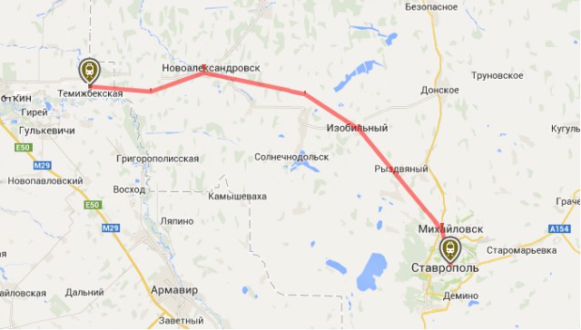 Новые электрички в Ставрополе
