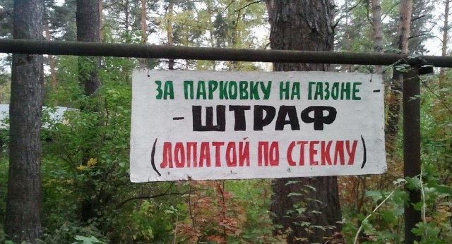 Месть за парковку на газоне