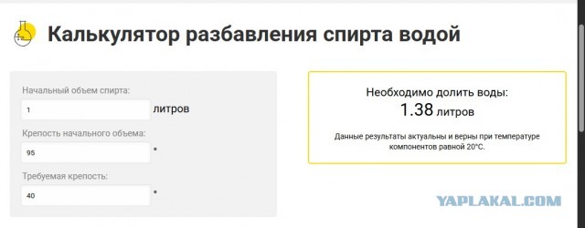 Самовары, поделитесь проверенным калькулятором.