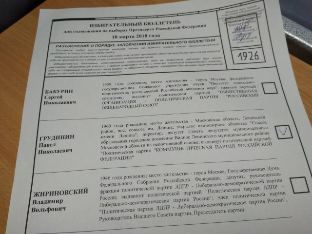 опрос. как Вы проголосовали на выборах ?