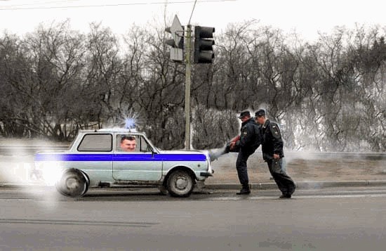 Фотожаба: запорожец и милиция