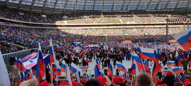 18 марта президент России Путин в очередной раз выступил с официальным обращением к россиянам
