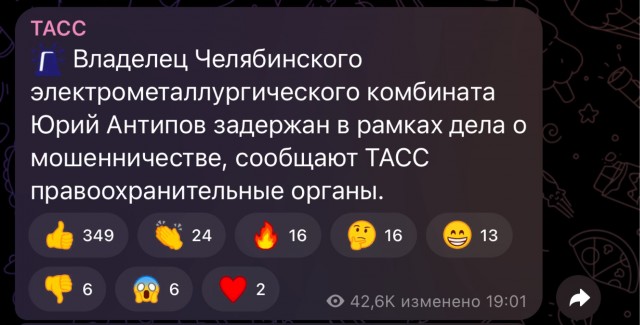 Силовики задержали владельца ЧЭМК Юрия Антипова