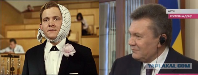 Янык дает интервью.