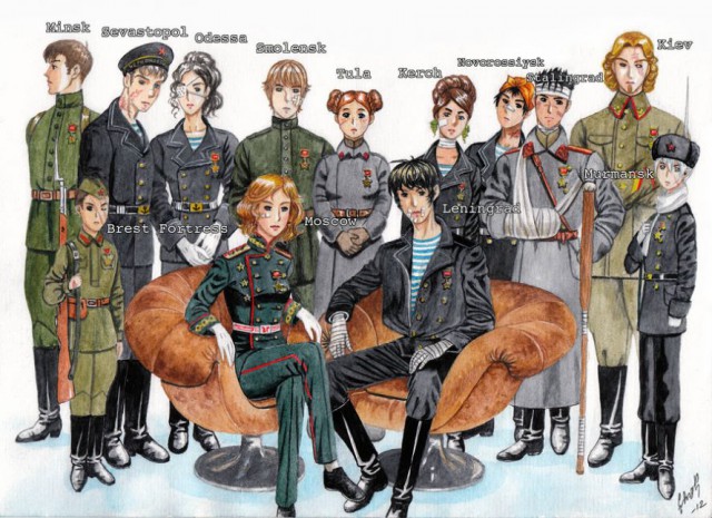 Уральская художница изобразила российские города в образе героев аниме