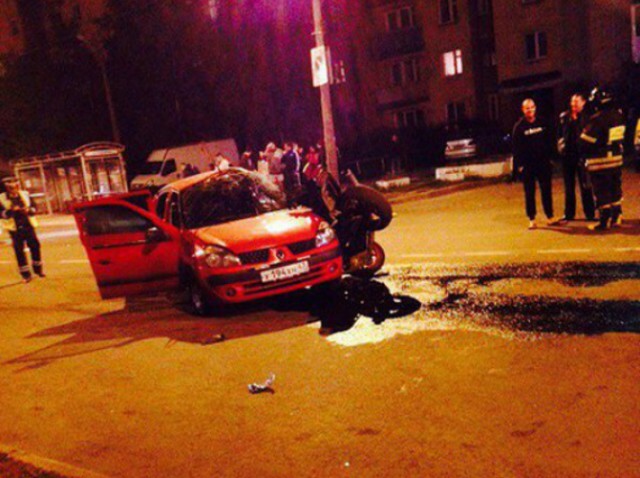 Смаркнулся и завалил байкера...