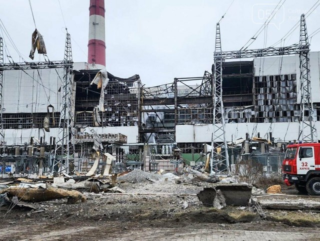 Руины ТЭЦ-5 в Харькове после атаки 22 марта