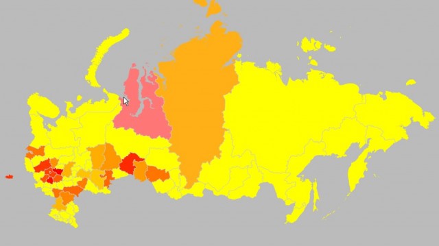 Яндекс: Популярность слова на карте