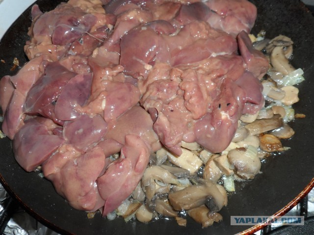 Куриная печёнка в простокваше
