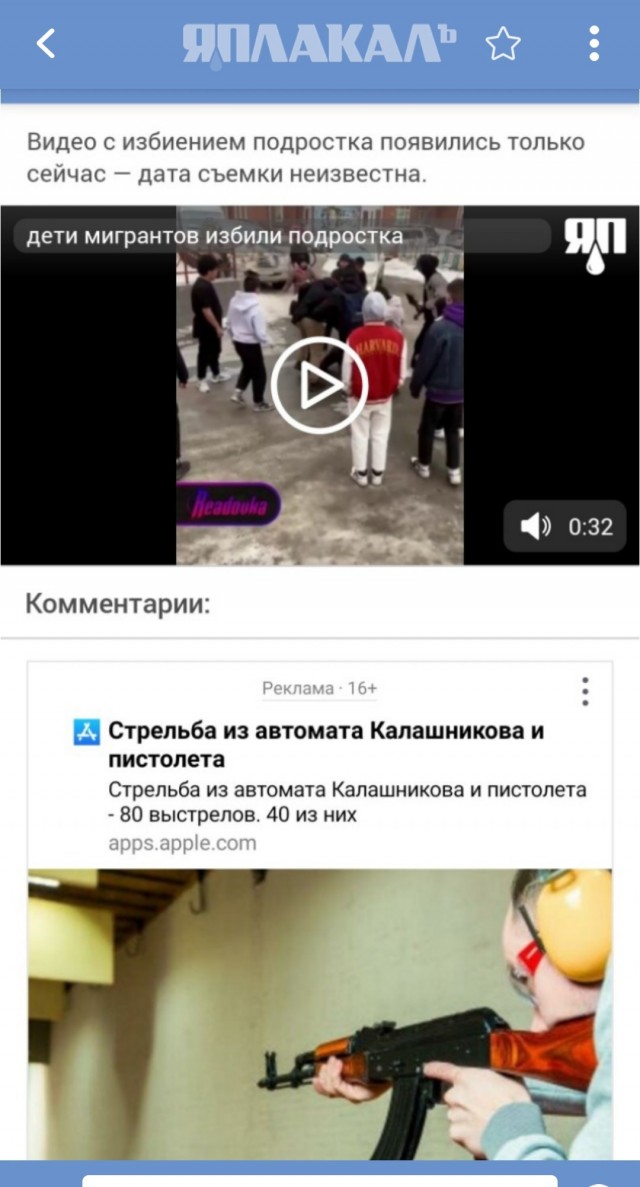 Дети мигрантов избили подростка из-за слов в интернете