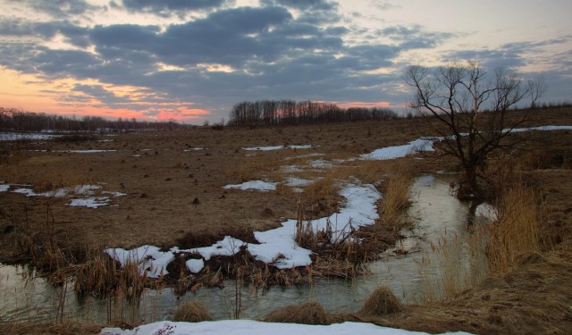 Начало весны в деревне