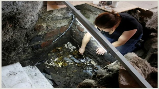 Мексиканские археологи нашли останки волка в золотых доспехах на месте древнего храма