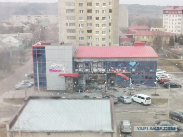 Пожар на нефтебазе в Курске