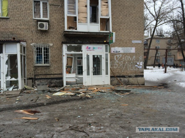 Обстрел Донецка 19.01.2015