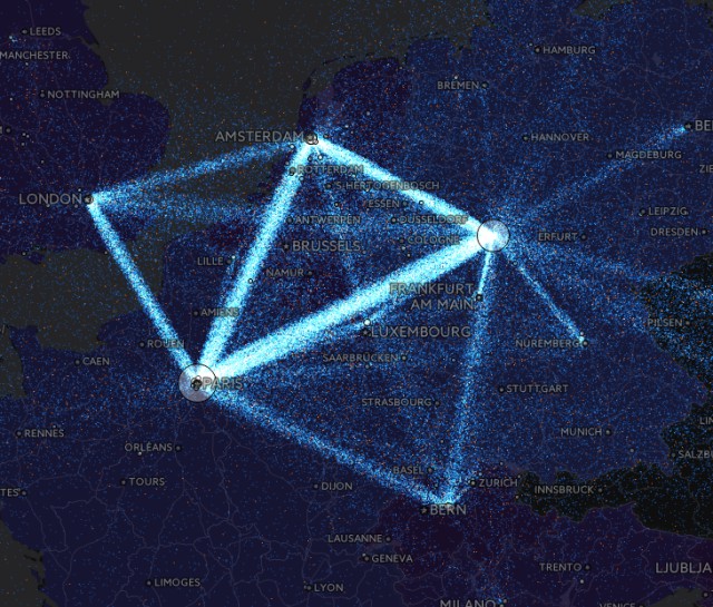 Визуализация потока трафика в сети TOR