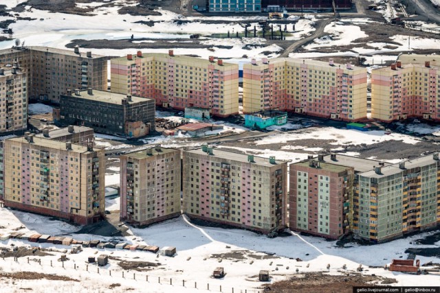 Норильск и Дудинка с высоты