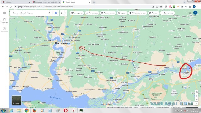 Николаев уходит под воду