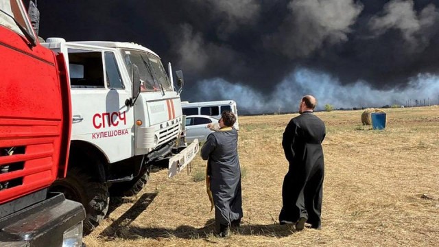 Пожар в Пролетарске