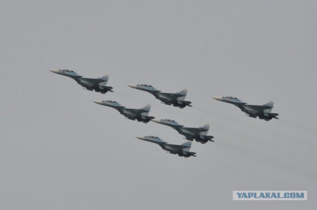 Истребители СУ-30СМ над Красноярском 25.10.2014