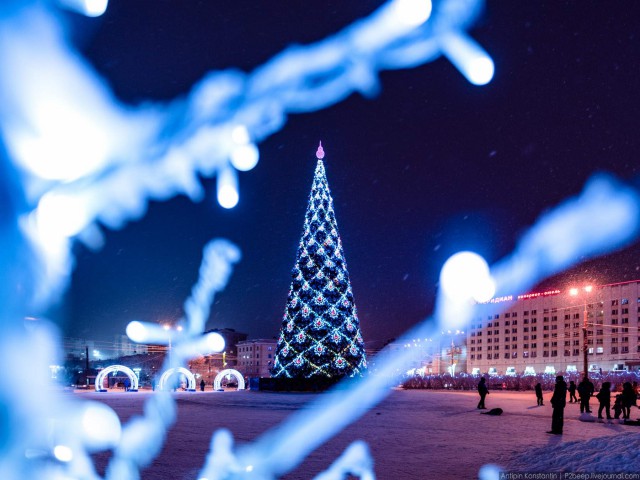 Полярная ночь. Мурманск