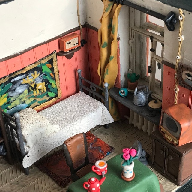 Бабушкина комната из пластилина