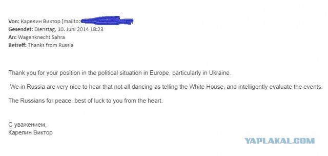 Сара Вагенкнехт. НАТО, Россия, Украина