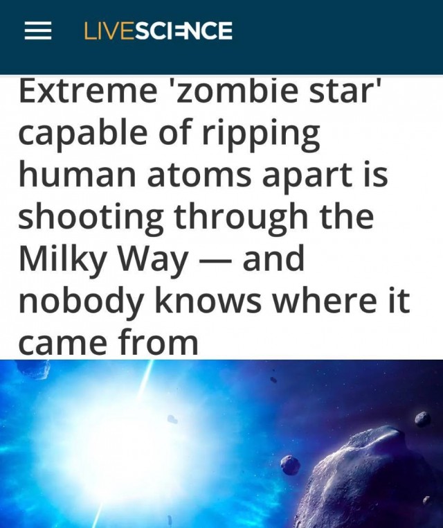 В нашей галактике обнаружена сбежавшая мертвая звезда-бродяга, которая может стать серьезной угрозой для землян