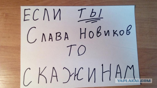 У меня грустные новости для соЯПовца. Слава Новиков тут есть?