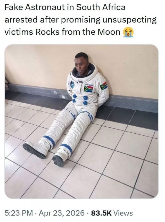 В ЮАР задержан астронавт.