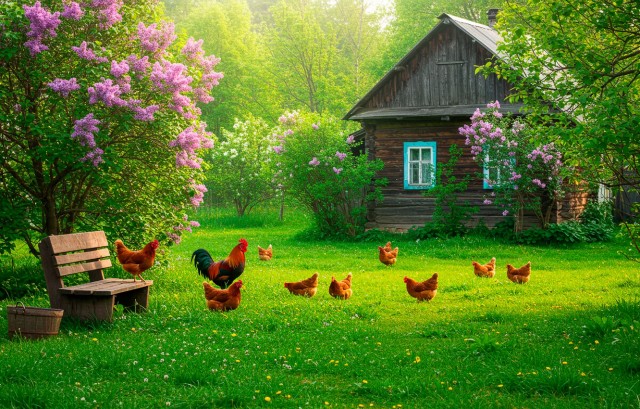 Начало весны в деревне