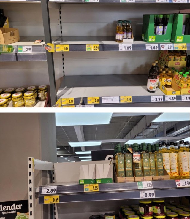 Испания, народ закупается продуктами