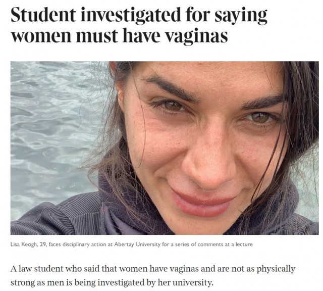 Британскую студентку могут отчислить за слова о том, что у женщины должно быть влагалище